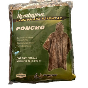 Remington Camouflage Rainwear Poncho One Size
